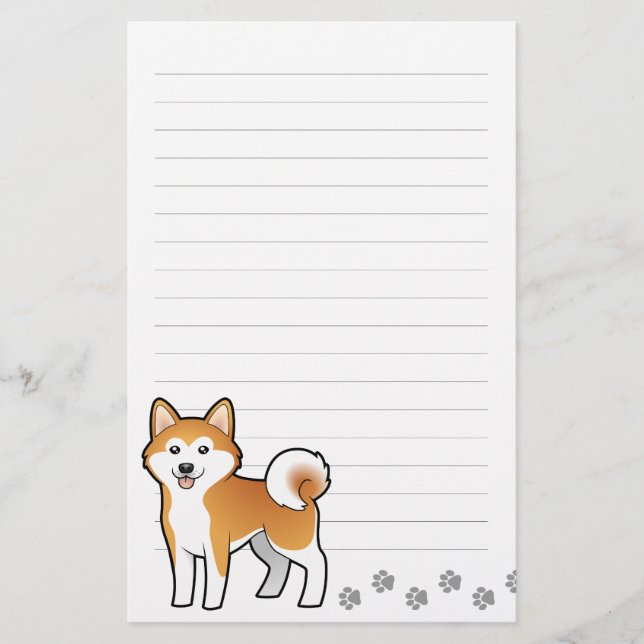 Papelaria Desenhos animados Akita Inu/Shiba Inu (Frente)