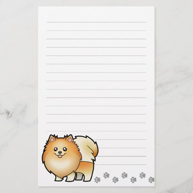 Papelaria Desenhos animados Pomeranian (Frente)
