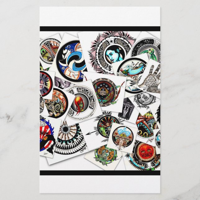 Papelaria Desenhos de Colagem (Frente)