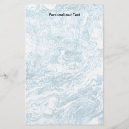 Papelaria Design abstrato marmoreado | azul e branco