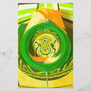 Papelaria Design de Arte Gráfica Rosa Amarela