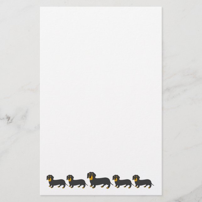 Papelaria Design de cachorro Dachshund (Frente)