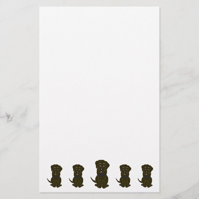 Papelaria Design de Cachorro Labrador Chocolate (Frente)