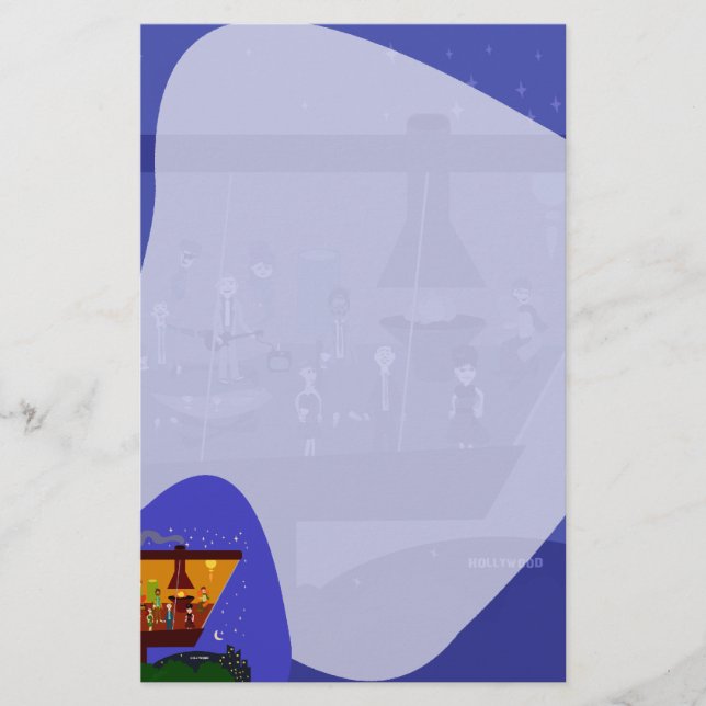 Papelaria Design de Jato Conjunto de Artes do Partido Retro  (Frente)