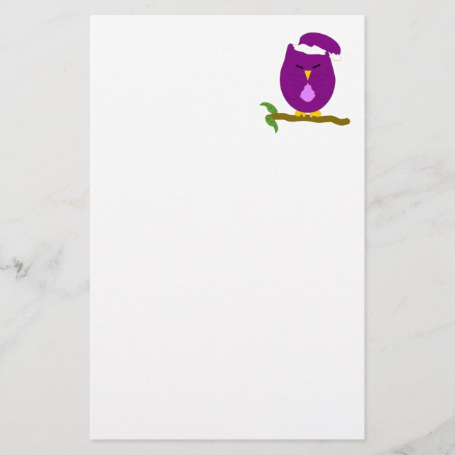 Papelaria Design do rouxinol roxo (Frente)