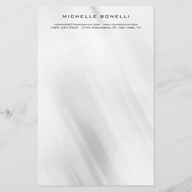 Papelaria Design Minimalista Moderno Profissional Cinza (Frente)