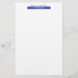 Papelaria Design Mínimo Branco Azul Simples