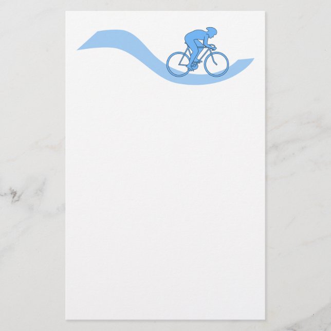 Papelaria Design temático do ciclismo à moda no azul (Frente)