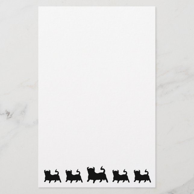 Papelaria Design Touro Preto (Frente)