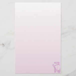 Papelaria deslizadores cor-de-rosa