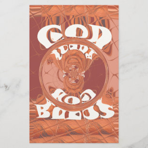 Papelaria Deus abençoe Seu Design de texto Inspiracional.
