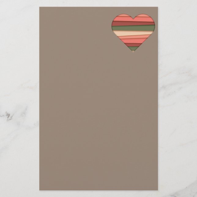 Papelaria Dia de os namorados com amor cardíaco (Frente)