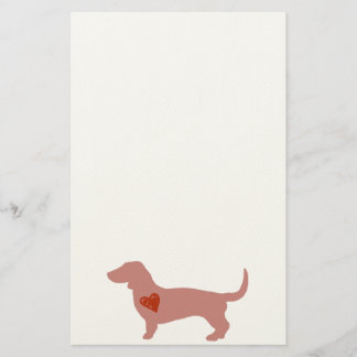Papelaria Dia de os namorados Dachshund