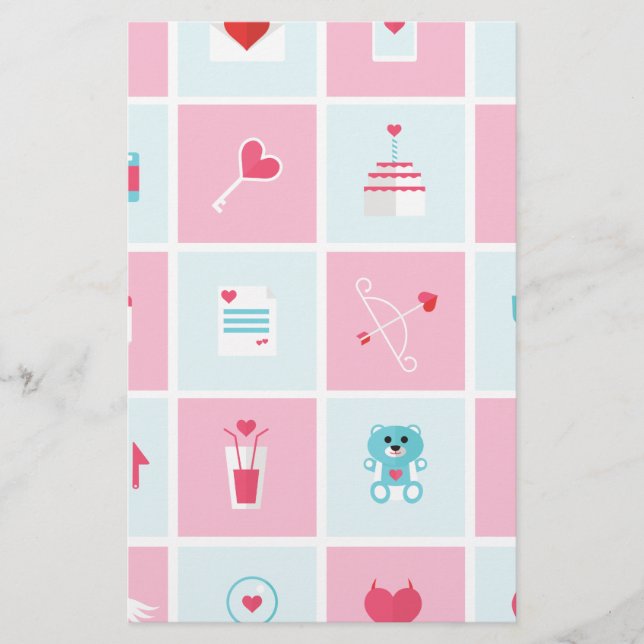 Papelaria dia de os namorados pastel (Frente)