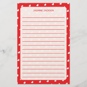 Papelaria Dia dos Namorados Feliz Corações Padrão de Amor Mo