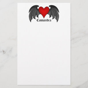 Papelaria Dia dos namorados voado gótico do coração