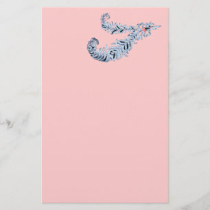 Papelaria DIAMONEN FEATHERS, rosa, preto e branco