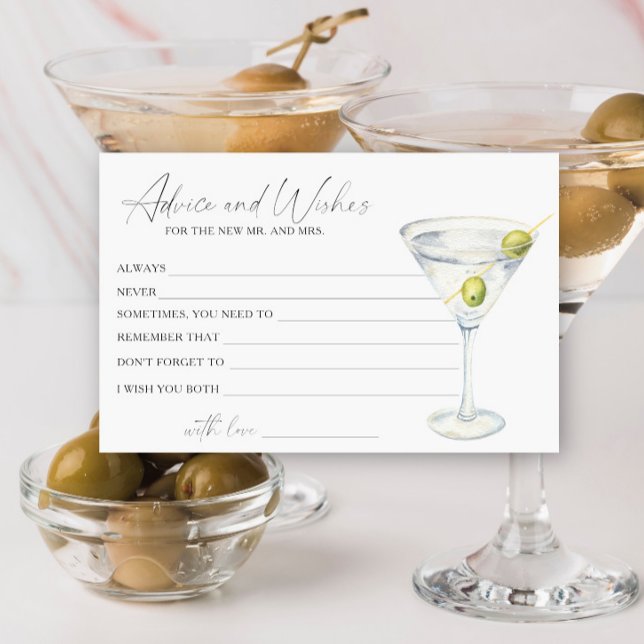 Papelaria Dicas e Desejos para Chá de Noiva com Martini (Criador carregado)