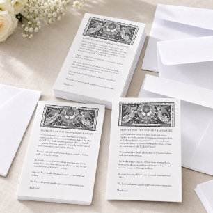 Papelaria Diretrizes de Vestuário para Casamento Católico pa