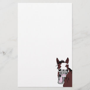 Papelaria Diversão de Cartoon Rindo de Cavalo