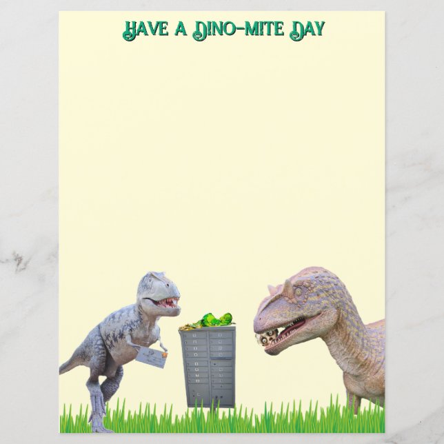 Papelaria Divertida de Dinossauro (Frente)