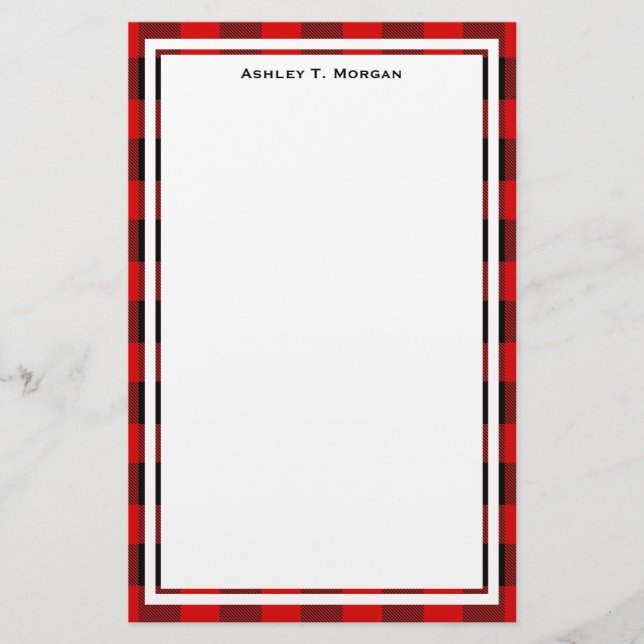 Papelaria DIY BG Xadrez Buffalo Tartan Preto (Frente)