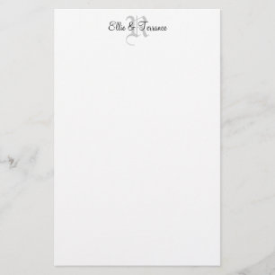 Papelaria DIY Papel de carta de Monograma Personalizado