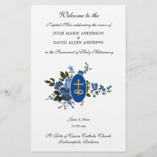 Papelaria do Programa de Casamento Católico Elegan