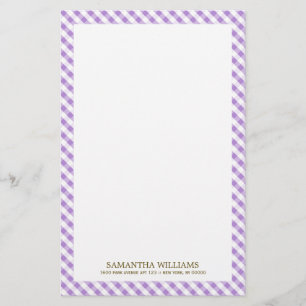Papelaria Doce Violet Gingham Pattern