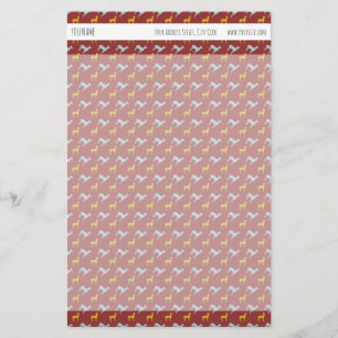 Papelaria Dog Year2018 Padrões de Cães Papel Personalizado
