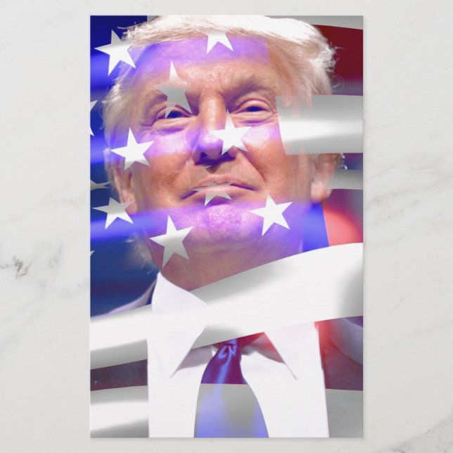Papelaria donald trump american flag (Frente)