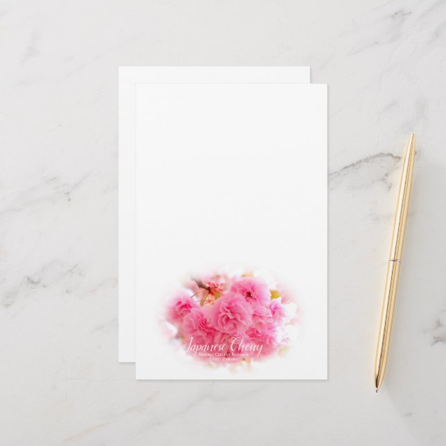 Papelaria Double Cherry Blossom: Sato-zakura (Frente/Verso In Situ)