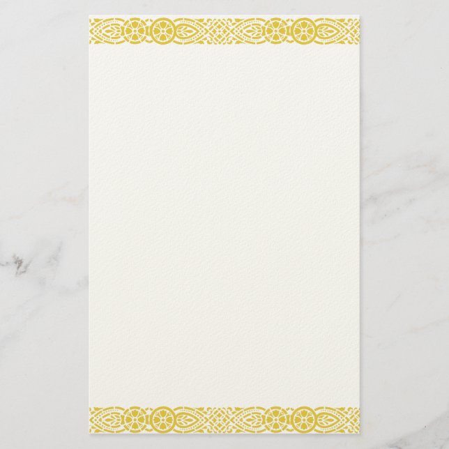 Papelaria Dourado Art Nouveau Filigree Stationery (Frente)