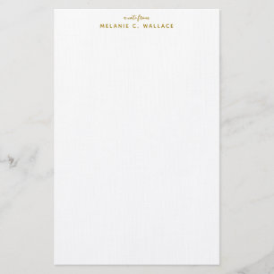 Papelaria Dourado luxo elegante moderno personalizado