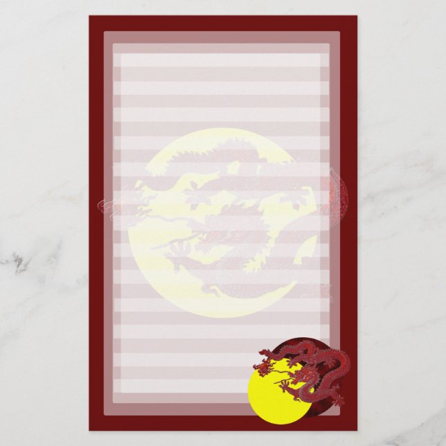 Papelaria Dragão de Cera Vermelha (Frente)