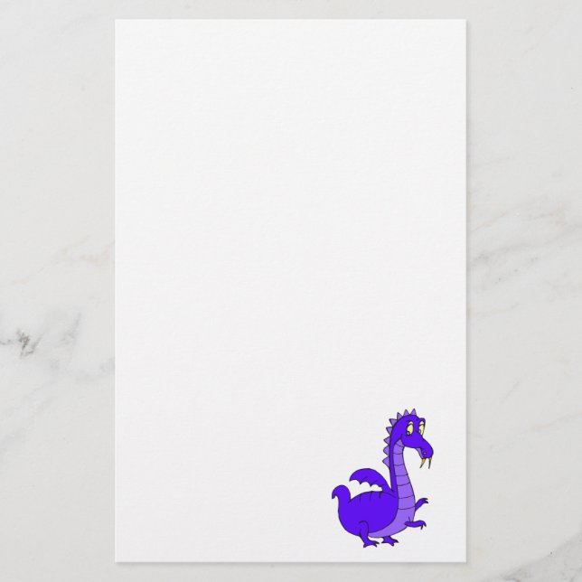 Papelaria Dragão peluches bonito roxo (Frente)