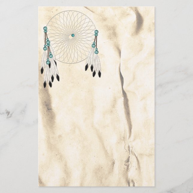 Papelaria Dream Catcher Native American Stationery (Frente)