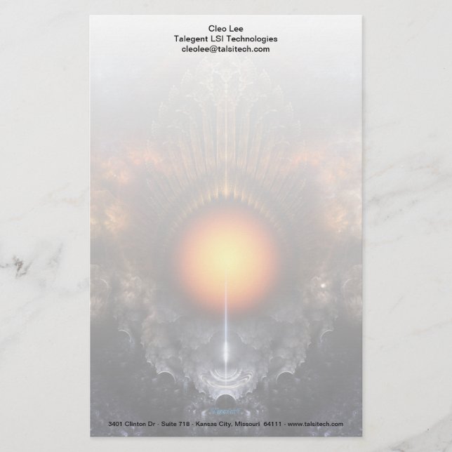 Papelaria Dream Orb Fractal Art Stationery (Frente)