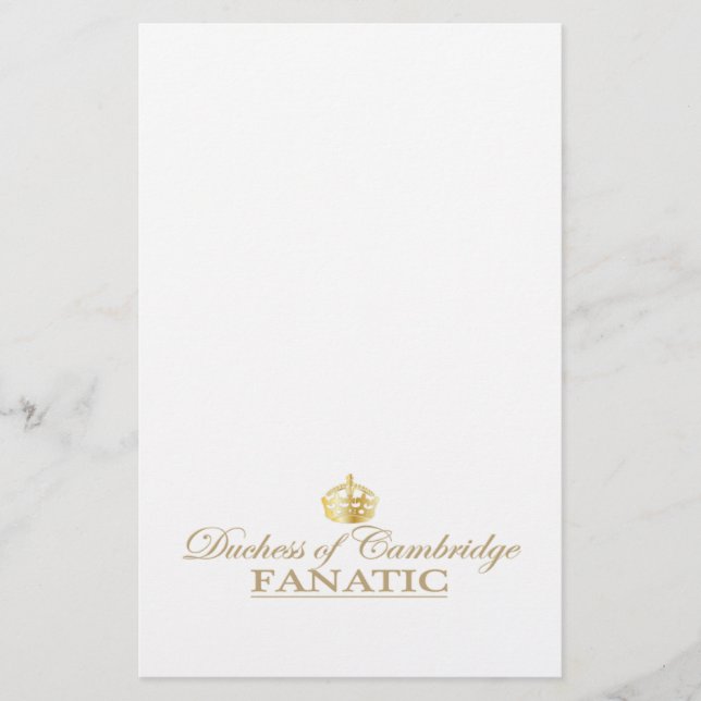 Papelaria Duquesa de Cambridge Fanatic (Frente)