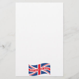 Papelaria Economias do deus o rei com Union Jack
