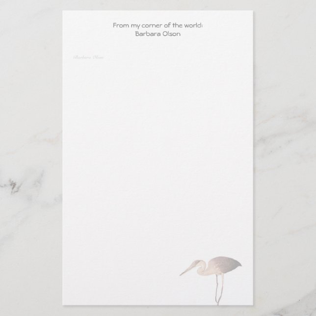 Papelaria Egret Papel timbrado: (Frente)