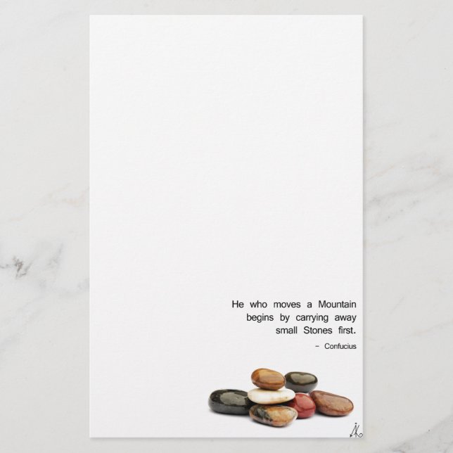 Papelaria Ele que move uma montanha… - Confucious (Frente)