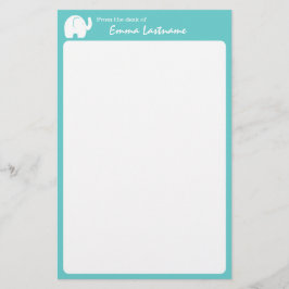 Papelaria Elefante e Aqua Personalizados