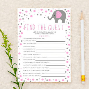 Papelaria Elefante Rosa Encontrar Jogo de Chá de fraldas Con