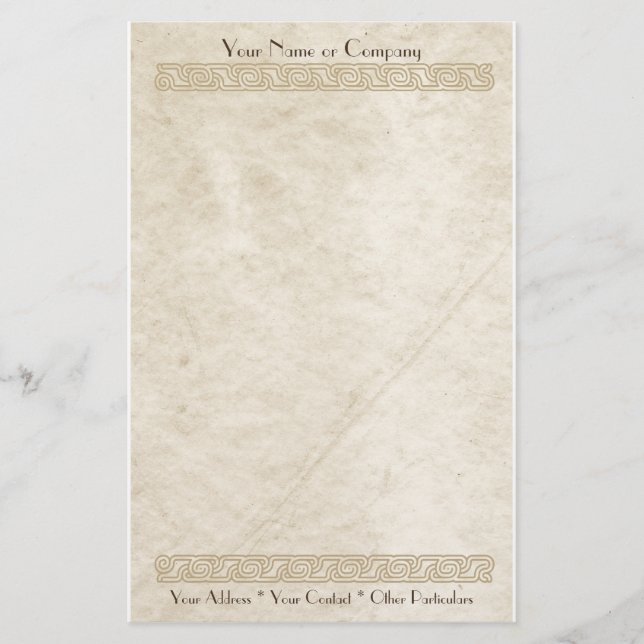 Papelaria Elegância extravagante Tan da beira (Frente)