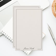 Elegant Black and Ivory Script Monogram