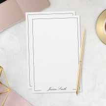 Elegant Black and White Script Monogram