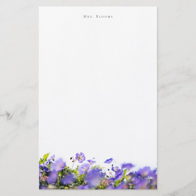 Papelaria Elegant floral Personalized Stationery (one sided) (Frente)