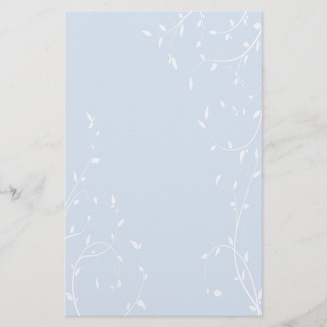 Papelaria Elegant White Vines Stationery (Frente)