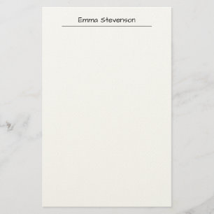 Papelaria Elegante Escrita Manual em Preto e Branco Profissi